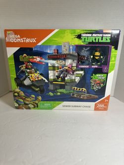 2017 Mega Construx Teenage Mutant Ninja Turtles Sewer Subway Chase Set NIB
