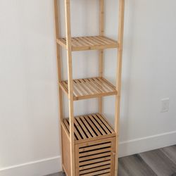 bamboo shelf - bathroom decor