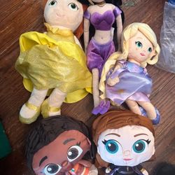 Disney Princess Plush Doll Bundle, 5 Pcs, 600 