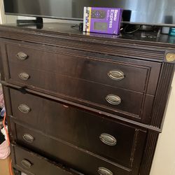 Elegant Deep Brown 4 Drawer Dresser  L36 xw21 xH46 $75