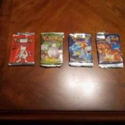 4 Packs Of Pokemon Cards From 1999 Original  $2000