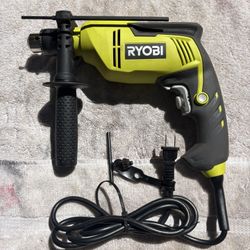 Ryobi 5/8” Variable Speed Reversible Hammer Drill Kit-D620H-6.2 Amp-New-Chuck Key, Handle/Depth Guage.