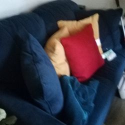 Blue Sofa And Loveseat