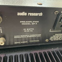 Audio Research D-100A Amplifier & Audio Research SP4 Preamplifier 
