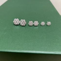 Flower Moissanite Vvs Earrings 
