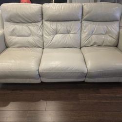High End Contemporary 3 Seater Leather Recliner Dual Power Recliner With Usb