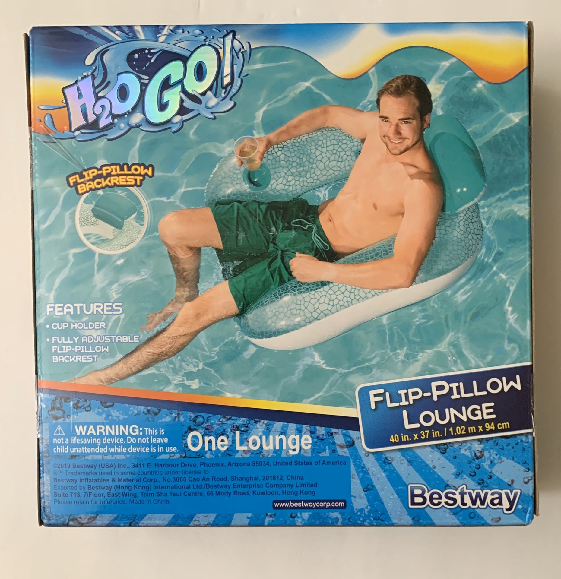 H2ONGO flip pillow lounger for the pool