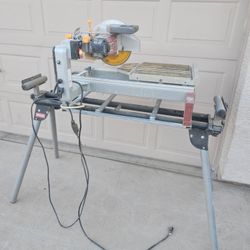 Chicago and electric 10 in. 2.5 HP Tile/Brick Saw/ with RYOBI tile saw quicksand