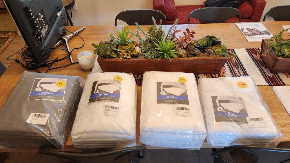 Utopia Brand Flat Sheets - Unopened