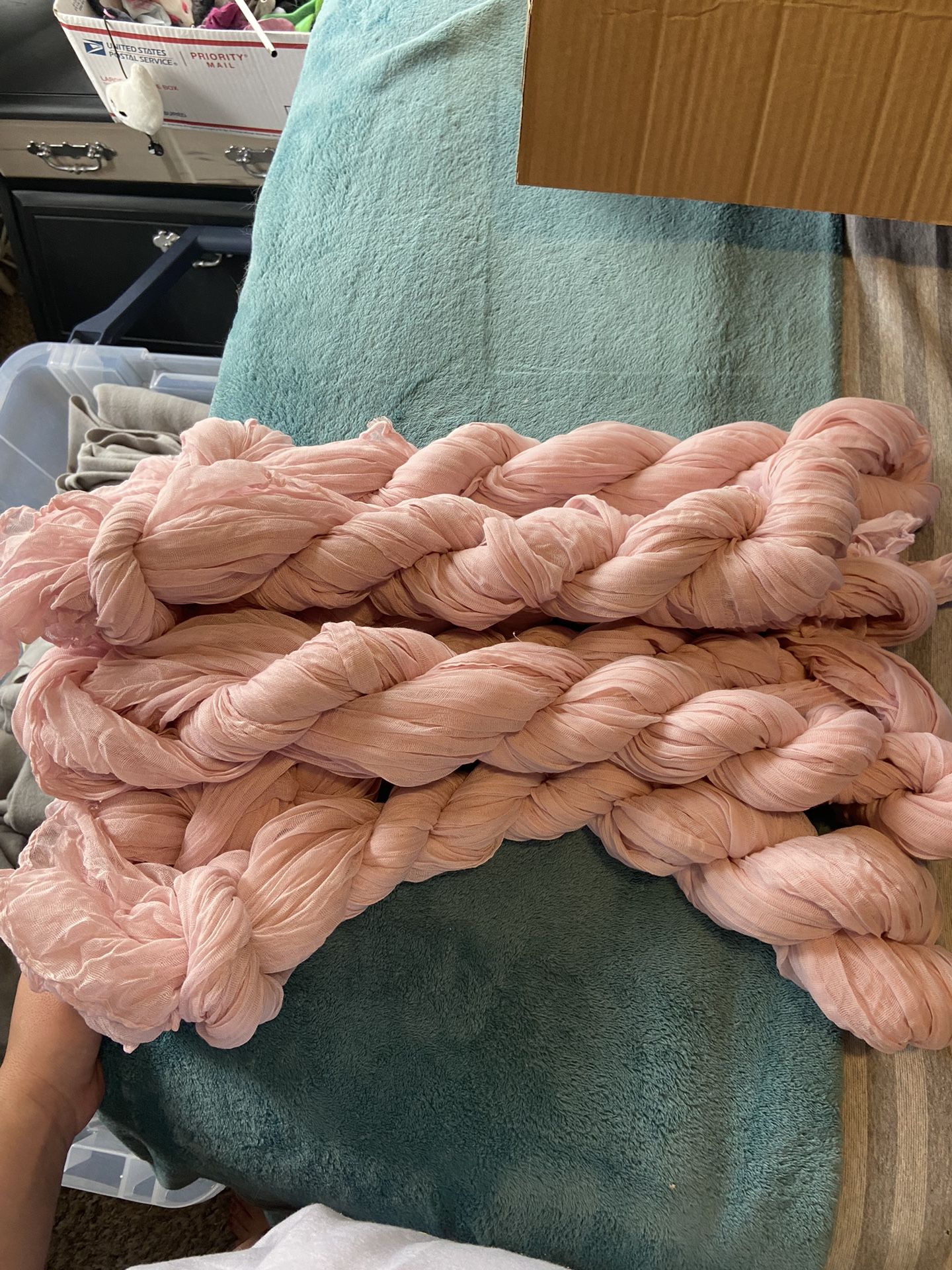 Light pink cheesecloth Decorations