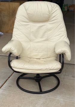 White leather seat (reclines!)