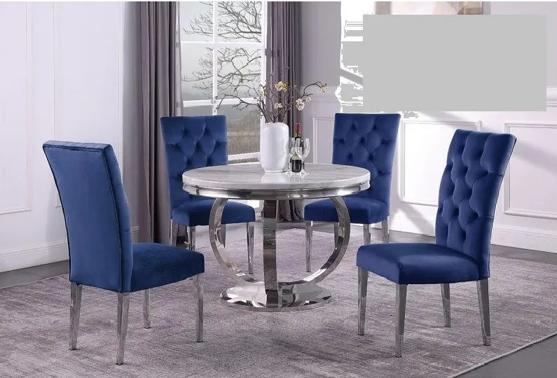 Top Seller! HOTBUY! Now 1379.90 5 PCS Chios Collection Modern Faux marble top dining set available in 3 colors.
