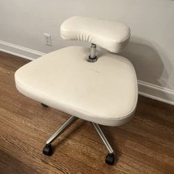 White Cross Legged Ergonomic Office Chair 