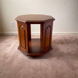Vintage 24” Mahogany Octagon End Table 