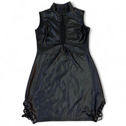 Noir Handmade Faux Leather Dress - Women’s Size L