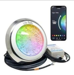 Life-Bulb Smart Pool LED Pool Lights for Inground Pool, Wall Mounted, Color Changing with Remote - 75ft Cable, Works with Remote or Phone App - iOS/An