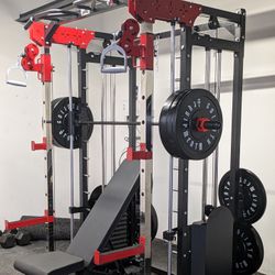 Smith Machine , Squat Rack , Bench Press , Leg Press , Pulley System Machine For Your Weights 