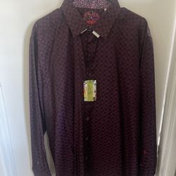 New With Tags Robert Grahm Button Up Shirt 