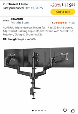 3 monitor adjustable ***price drop••• swivel mount. Home office