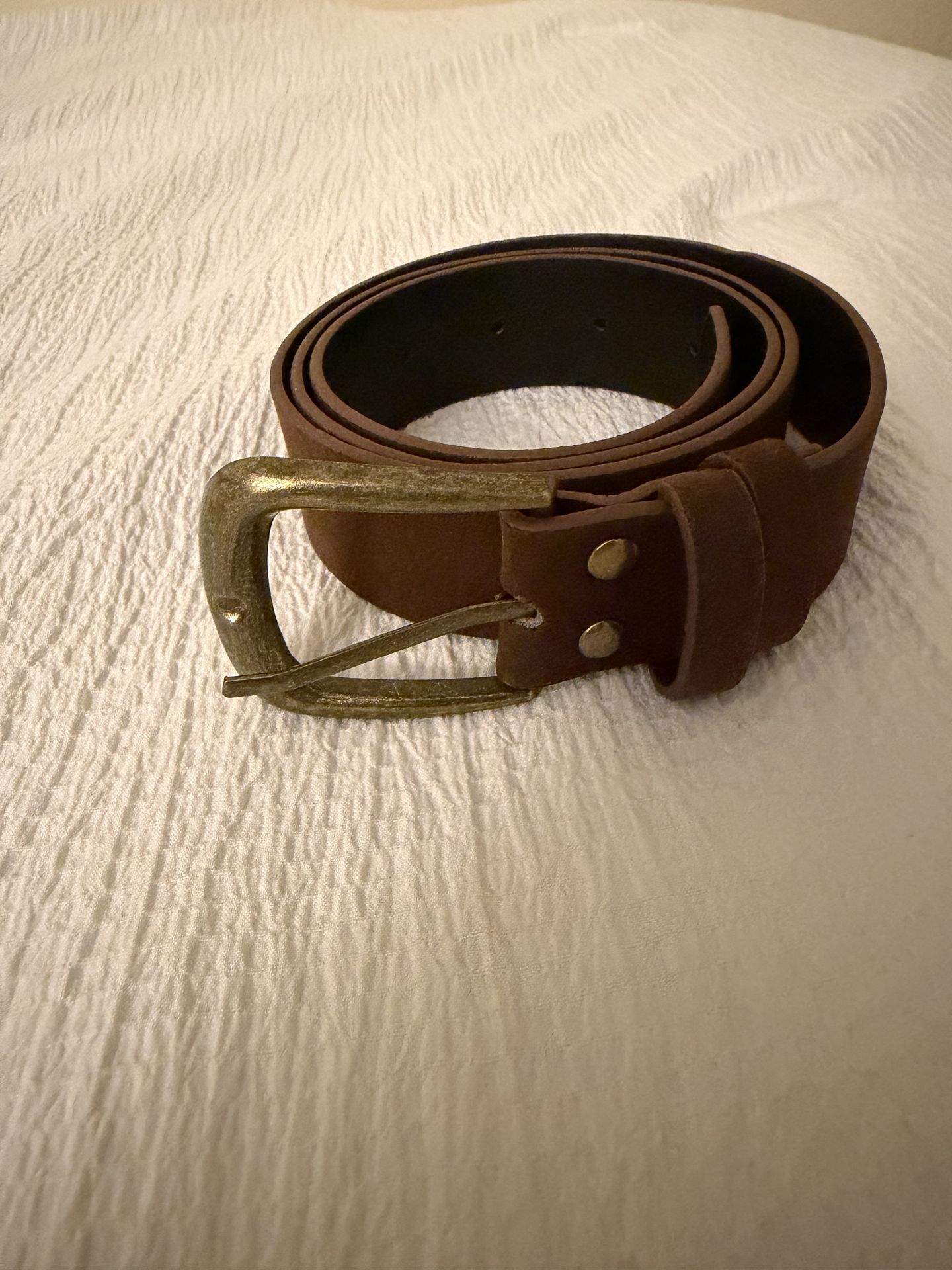 Brown suede belt