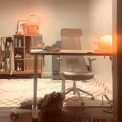 Elegant white IKEA desk and Chair