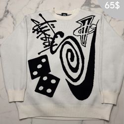 Nike x Stussy beige sweater collab