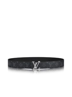 Authentic Louis Vuitton Black Monogram LV Initiales Reversible