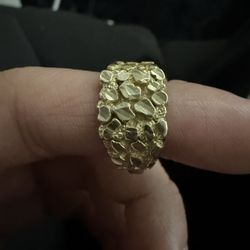 10k gold nugget ring