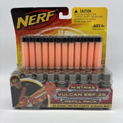 2008 Nerf N-Strike Vulcan EBF-25 Refill Pack 25 Sonic Micro Darts Ammo Belt SALE