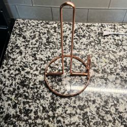 Rose Gold Paper Towel Holder $10