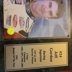 Jeff Gordon Plaque 