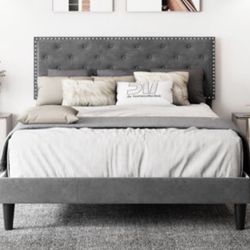 Bed frame and headboard Queen size 