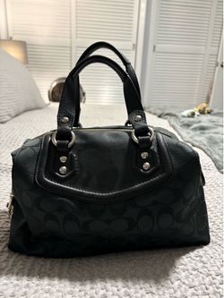 Coach satchel handbag with shoulder strap