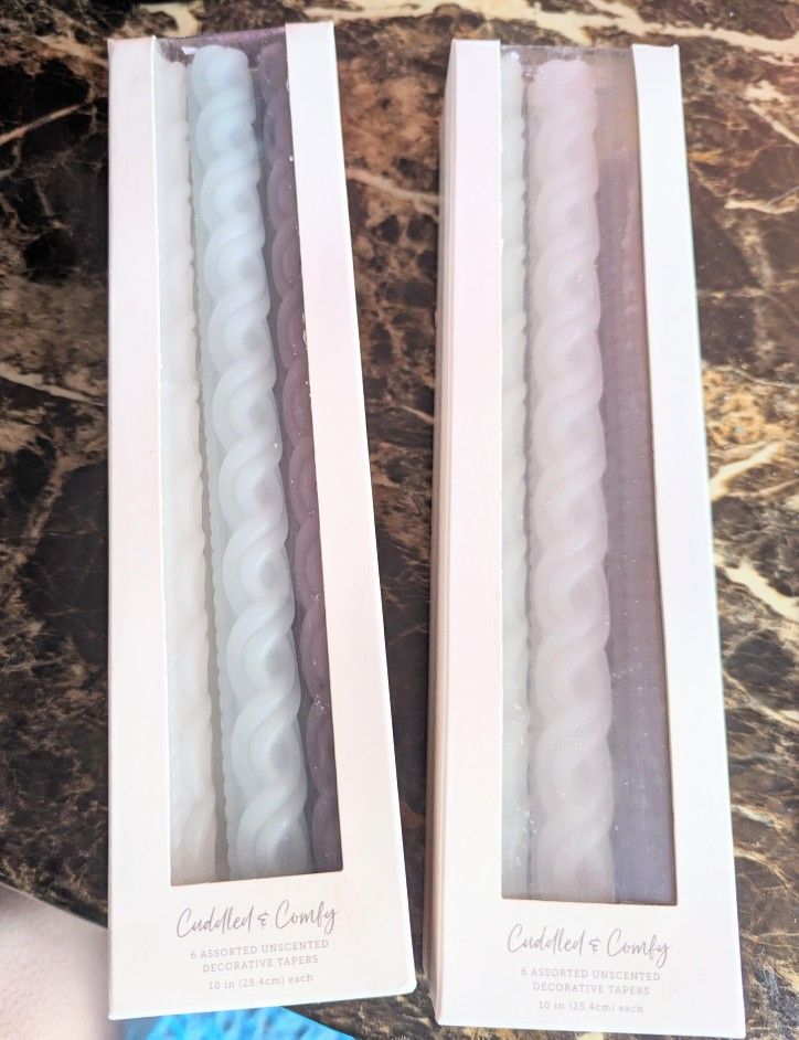 Decorative Tapers (2 New Boxes)
