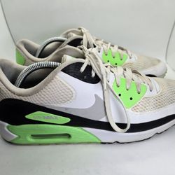 Nike Air Max 90 Golf Shoes Men's 11.5 Flash Lime Spikeless Waterproof Sneakers
