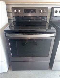 Whirlpool Stainless Steel Flat Top Stove Oven Range