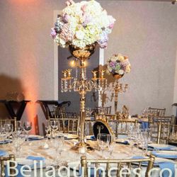 gold / rose gold centerpieces 