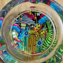 Garden of Cosmic Delight Pulsar Glass Ashtray