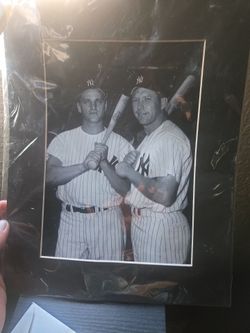 Mikey Mantel and Morris proof certificate hall of fame photo.