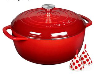 Enameled Cast Iron Dutch Oven with Lid