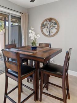 Counter Height Dining Table & 4 Chairs