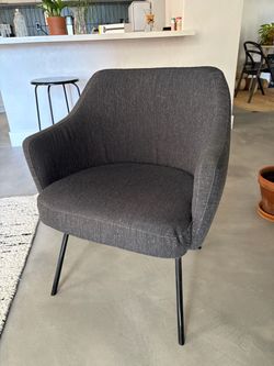 CB2 Charcoal Tweed Accent Chair