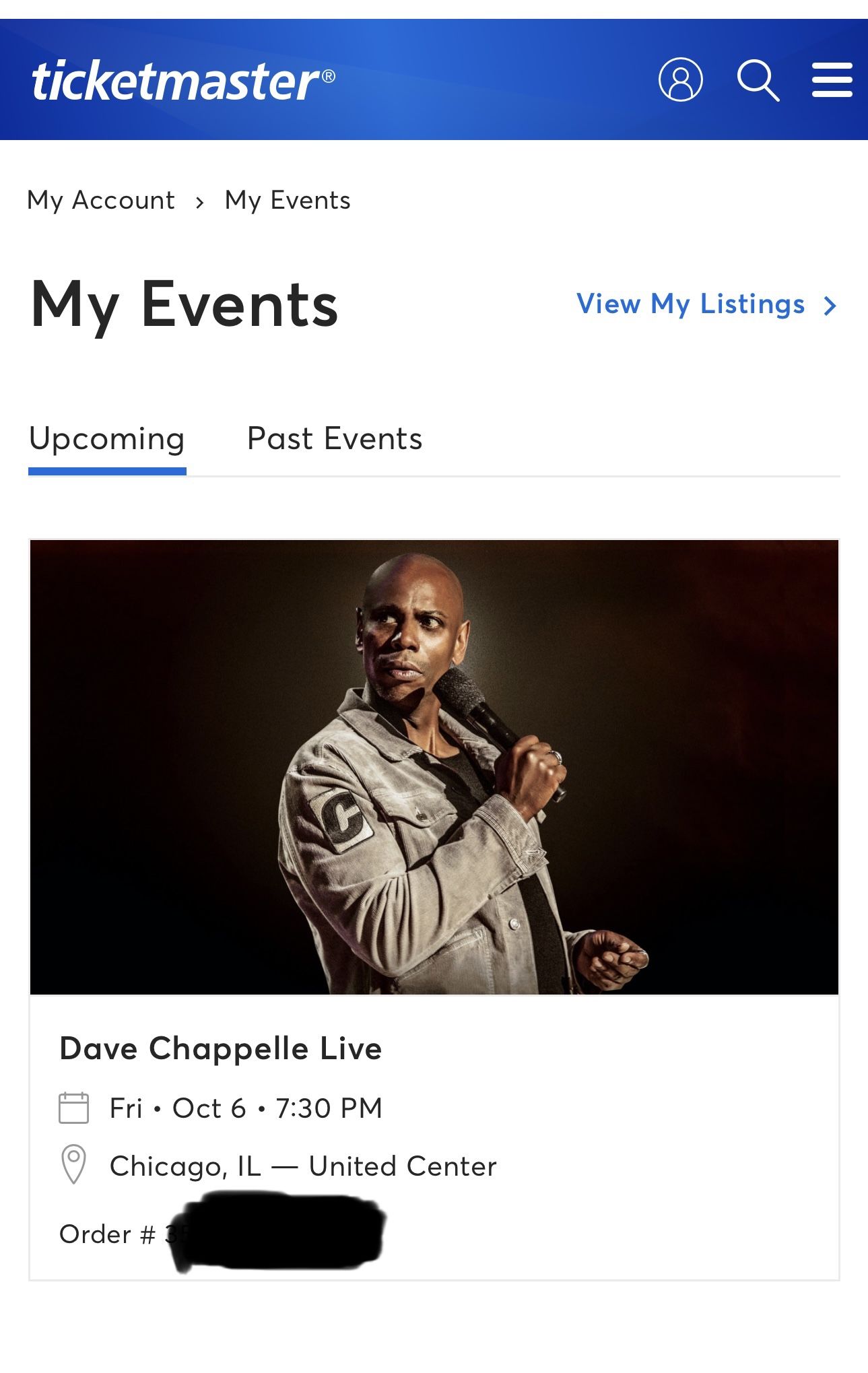 Face Value Dave Chappelle For The Chicago Show. 2 Tickets $375