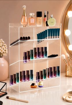 Clear Acrylic 9-Compartment Organizer Display Rack – 12" x 5.5" x 16"
