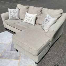 FREE DELIVERY - Ashely Gray Color Sectional Reversible chaise (Look my profile for more options)