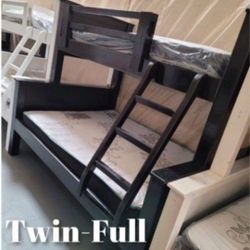 Bunk Beds  / Literas Twin Full Madera 100% Pinewood 
