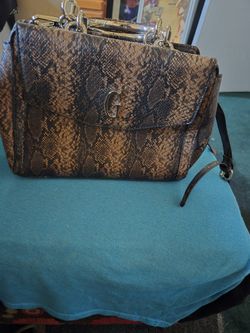 Guess Snake Skin Purse With Strap (New)