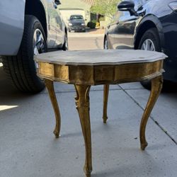 Gold Accent Table (Hollywood Regency)