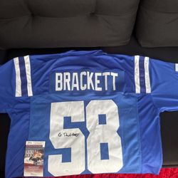 Gary Brackett Signed Indianapolis Colts Jersey – JSA Witnessed Certified – Super Bowl XLI Champion