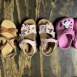 Girls sandals and crocs